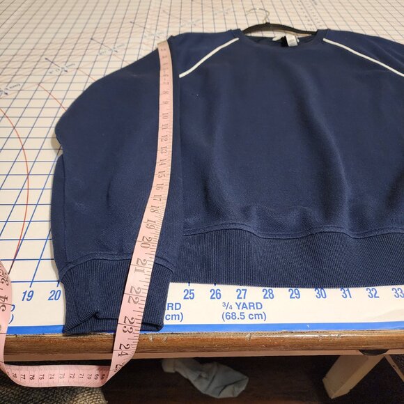 Spanx Airpique Crewneck Sweatshirt NWOT Navy XL - Picture 8 of 12